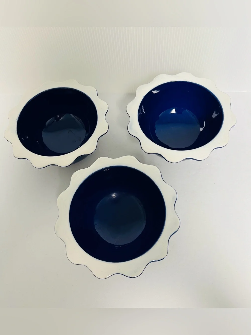 Crate & Barrel Made in Italy 90s 2000s Ceramiche Alfa Set of 6 Dessert Bowls